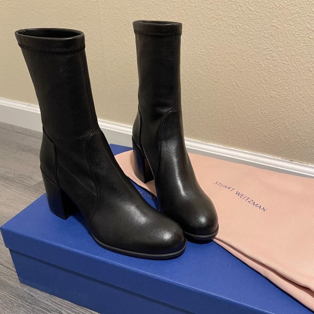 Stuart Weitzman Black Heeled Boots
